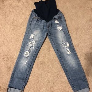 Maternity Cropped Jeans